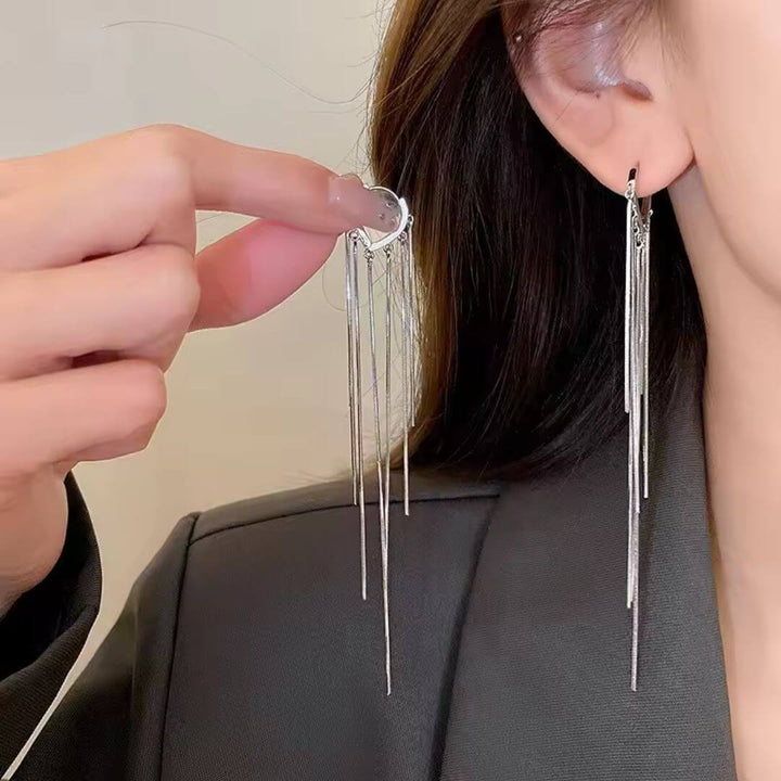 Gold Tassel Chain Drop Earrings - Diane Jewelry