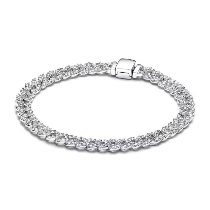 Iced Out Gold Chain Bracelet - Diane Jewelry