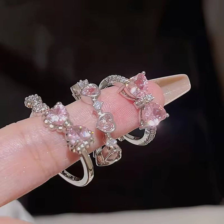 Princess Crown Wedding Ring Set - Diane Jewelry