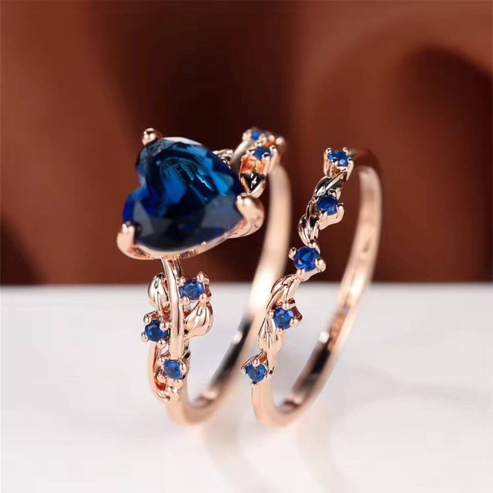 Heart Garnet Gold Promise Ring - Diane Jewelry