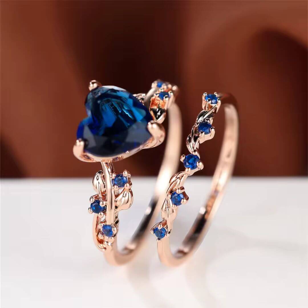 Heart Garnet Gold Promise Ring - Diane Jewelry