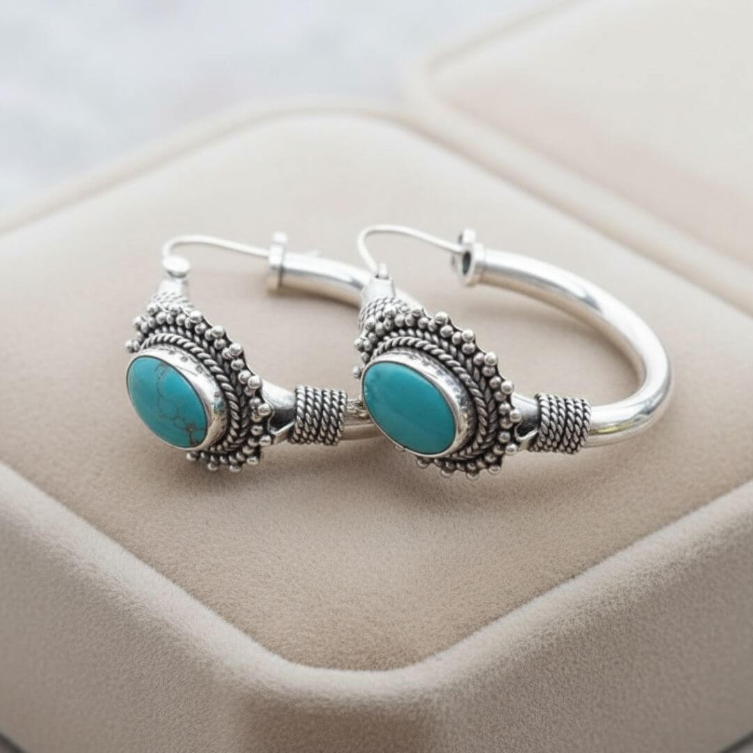 Bali Silver Hoop Earrings