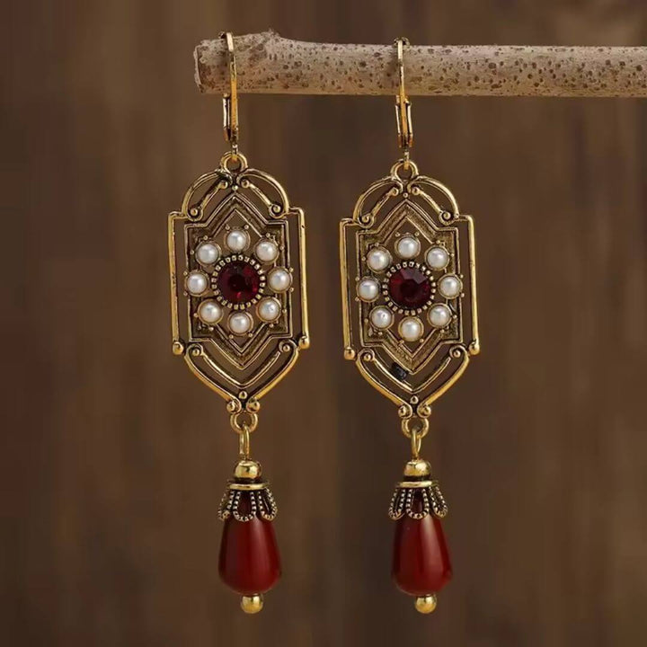 Vintage Pearl Drop Dangle Earrings - Diane Jewelry