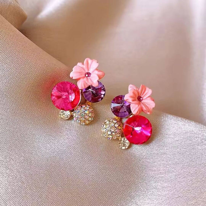 Rainbow Iridescent Geometric Stud Earrings - Diane Jewelry