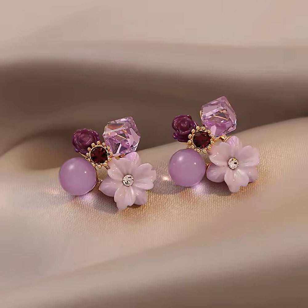 Rainbow Iridescent Geometric Stud Earrings - Diane Jewelry
