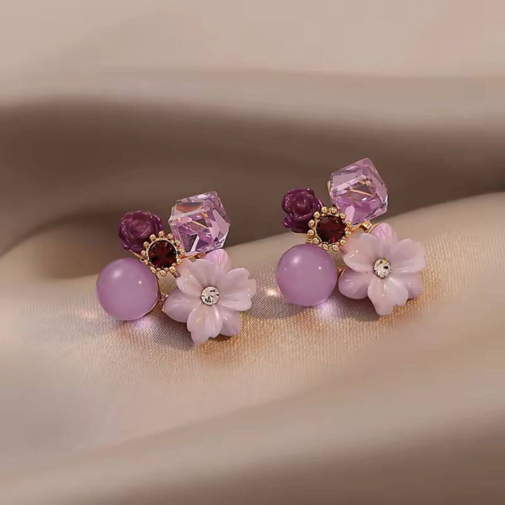 Rainbow Iridescent Geometric Stud Earrings - Diane Jewelry