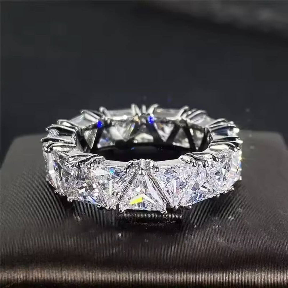 Gold Trapezoid Eternity Band Ring - Diane Jewelry