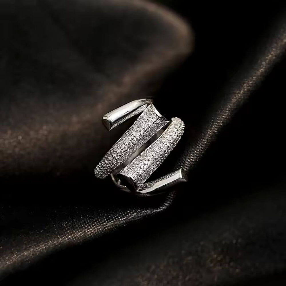 Gold Crystal Wrap Statement Ring - Diane Jewelry