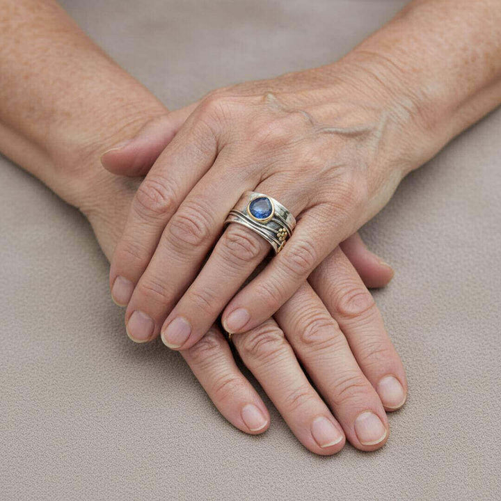 Sterling Silver Blue Stone Ring