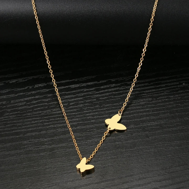 Gold Butterfly Pendant Necklace Women - Diane Jewelry