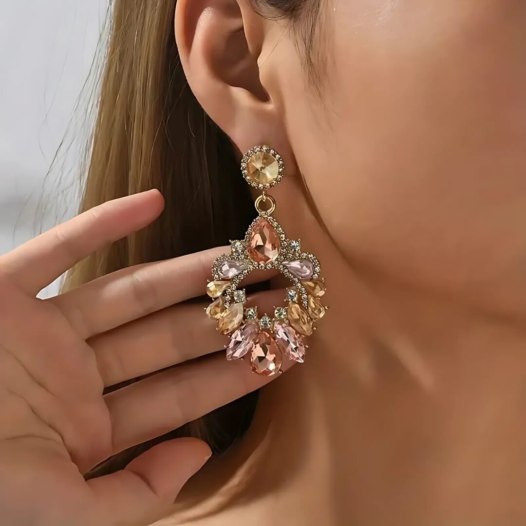 Statement Crystal Drop Earrings - Diane Jewelry