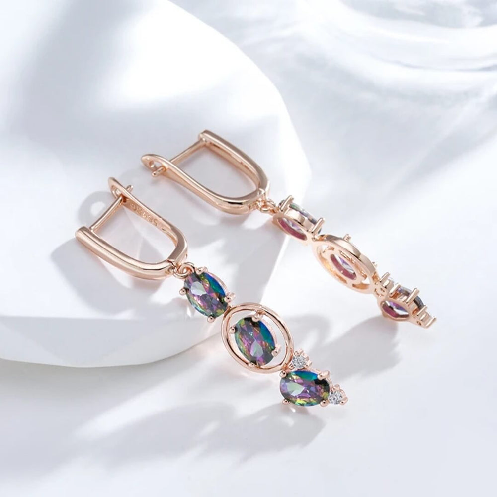 Multicolor Gemstone Drop Dangle Earrings - Diane Jewelry