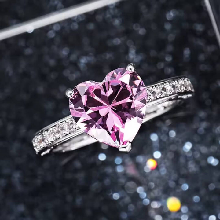 Pink Heart Engagement Promise Ring - Diane Jewelry