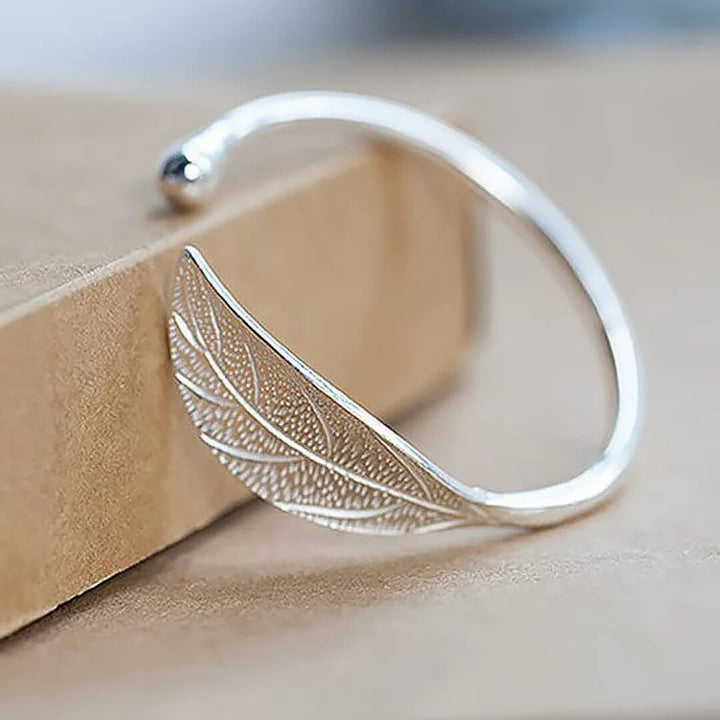 Minimalist Silver Leaf Statement Ring - Diane Jewelry