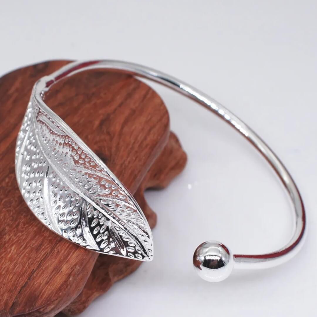 Minimalist Silver Leaf Statement Ring - Diane Jewelry