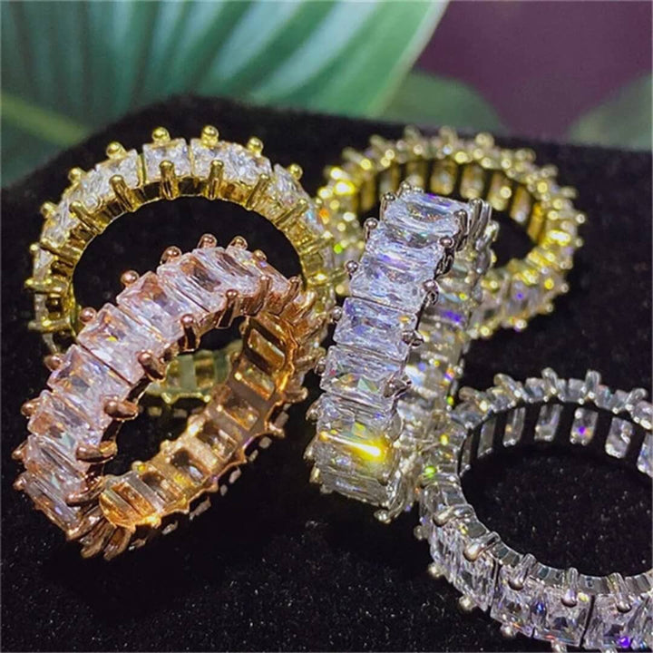 Gold Baguette Eternity Band Ring - Diane Jewelry