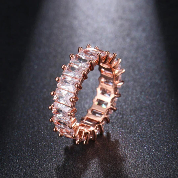Gold Baguette Eternity Band Ring - Diane Jewelry