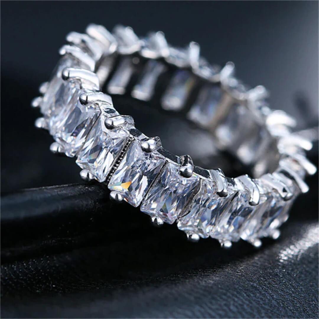 Gold Baguette Eternity Band Ring - Diane Jewelry