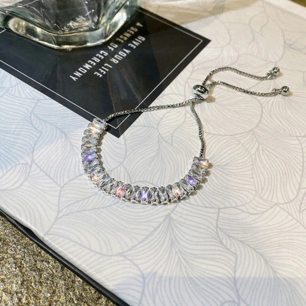 Elegant Baguette Crystal Bracelet - Diane Jewelry
