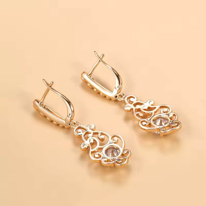 Vintage Scroll Drop Earrings - Diane Jewelry