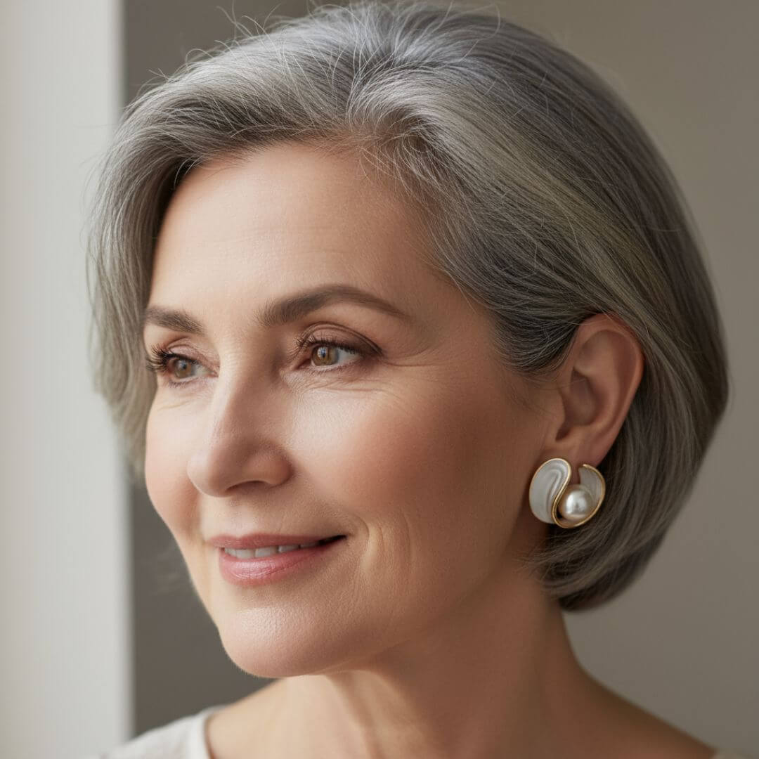 Luxurious Modern Pearl Stud Earrings